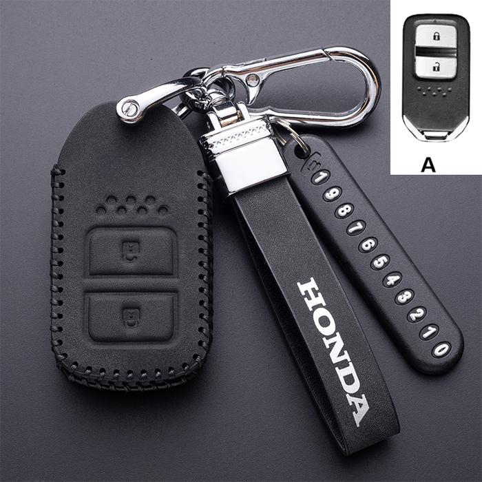 Gambar Gantungan Kunci Mobil Honda wrv / HRV / CRV / Jazz / BRV 2014-2022 Keyless Remote kulit Full Protection Cover Casing - A-hitam dari PEICHI undefined Tokopedia