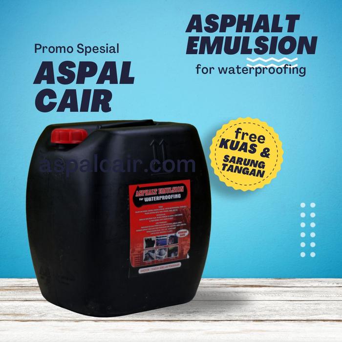 Gambar aspal cair asphalt emulsion cair untuk kebocoran dinding,dak dll 25kg dari gitagroup undefined Tokopedia