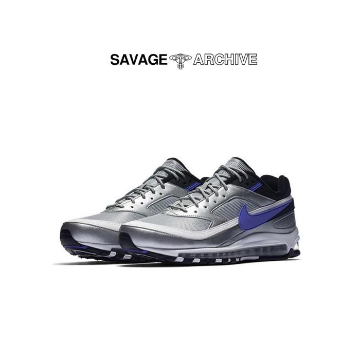 silver purple air max 97
