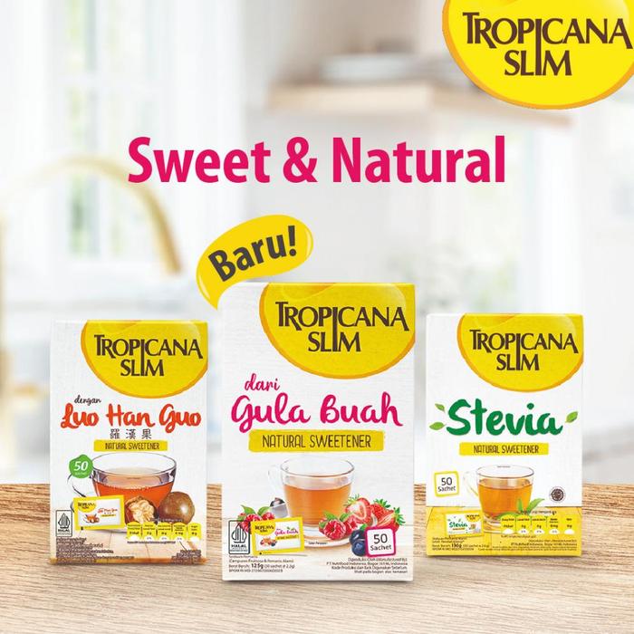 Gambar Tropicana Slim Sweetener Stevia 100 Sachet - Pemanis Alami Untuk dari firmansa5 undefined Tokopedia