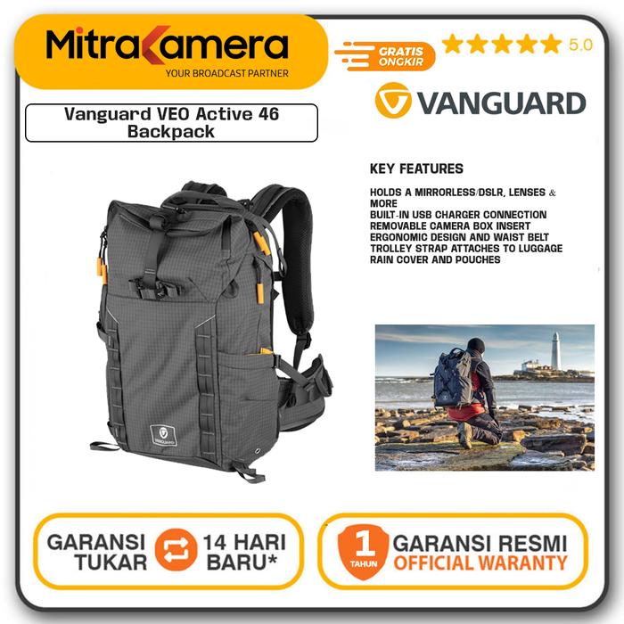 Gambar Vanguard VEO Active 46 Camera Backpack - Abu-abu dari Mitrakamera undefined Tokopedia