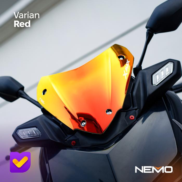 Gambar NEMO Windshield Visor Yamaha Xmax Connected 2023 - 2024 Tipe Sporty Iridium - Merah dari Mori Girls undefined Tokopedia