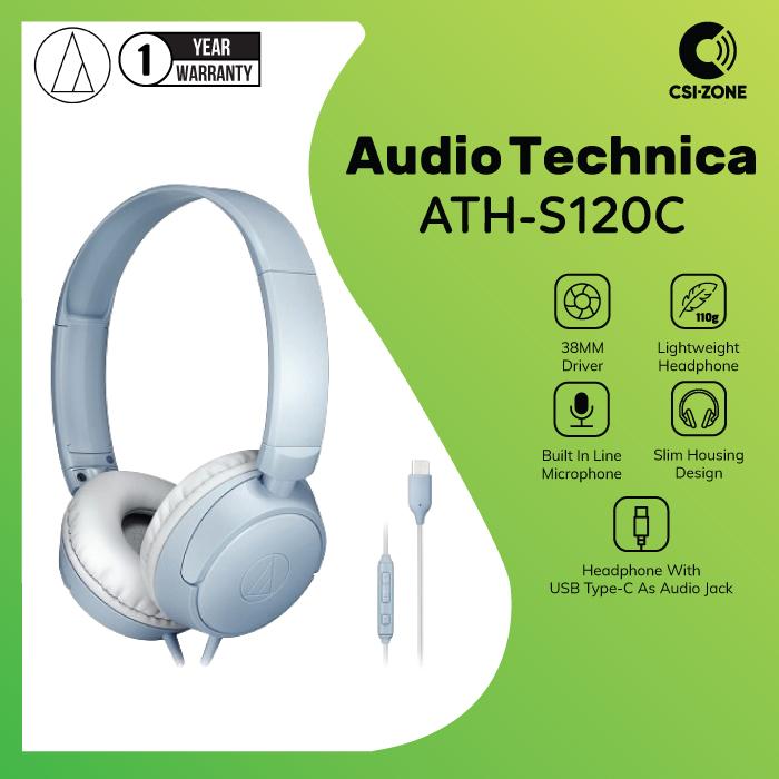 Gambar Audio Technica ATH-S120C / ATH S120C / ATH S120 C On Ears - Grey dari CSI-ZONE undefined Tokopedia