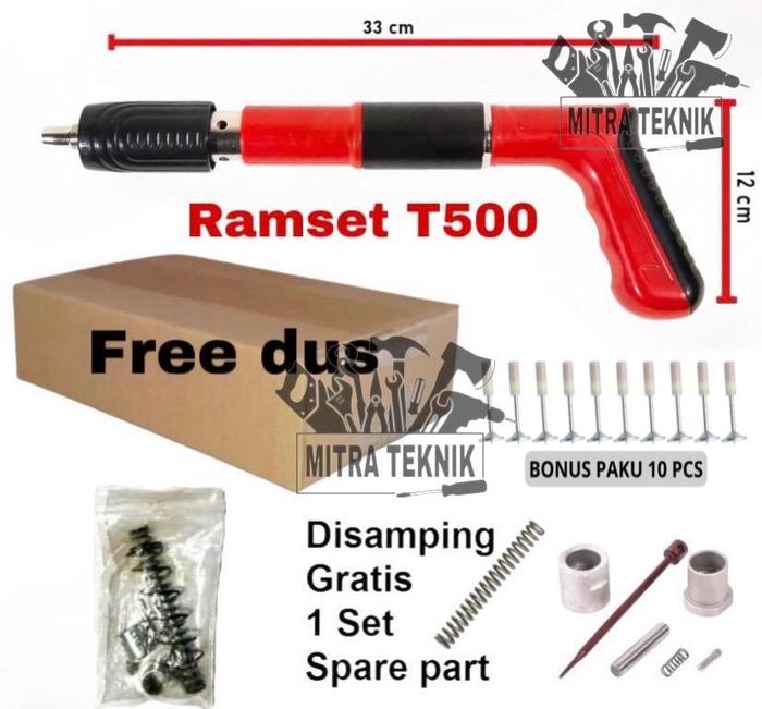 Gambar Alat Ramset Gun Paku Tembak Beton/ Nail gun/ Paku Tembak Manual/Fastening Gun/Ramset Gun T500 - Ramset Batang dari Mitra teknikk undefined Tokopedia