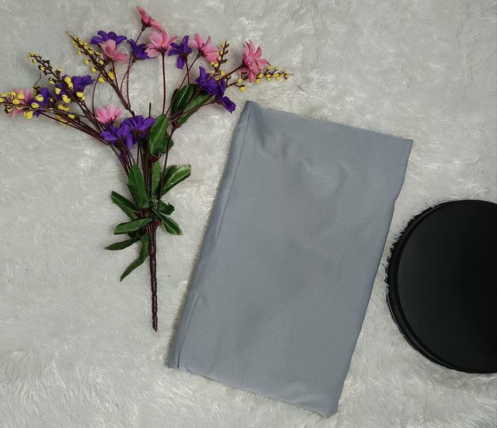 Gambar HIJAB INSTAN MUSLIM KERUDUNG MURAH KEKINIAN PASHMINA OVAL INNER - Abu Muda dari Cahira Collection undefined Tokopedia