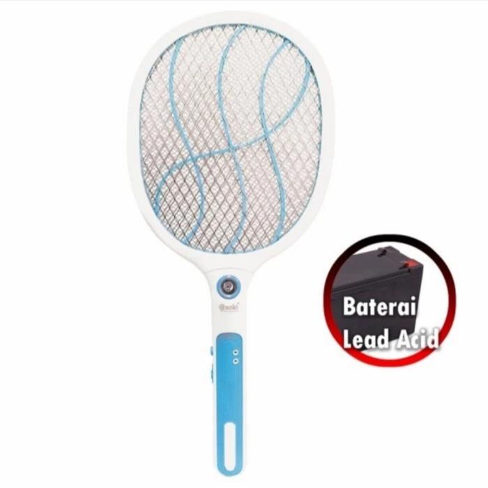 Gambar Aoki Raket Nyamuk Charge Lithium Battery AK-883 New - Biru Muda dari NICA EL undefined Tokopedia