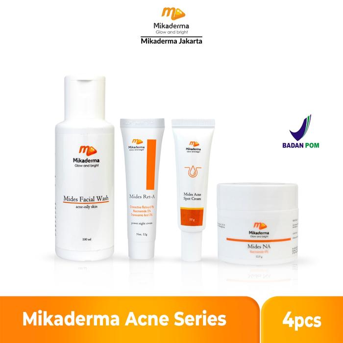 Gambar Mikaderma Mides Acne Series (Paket Perawatan Jerawat) - Mides NA 12.5g dari Mikaderma Jakarta undefined Tokopedia