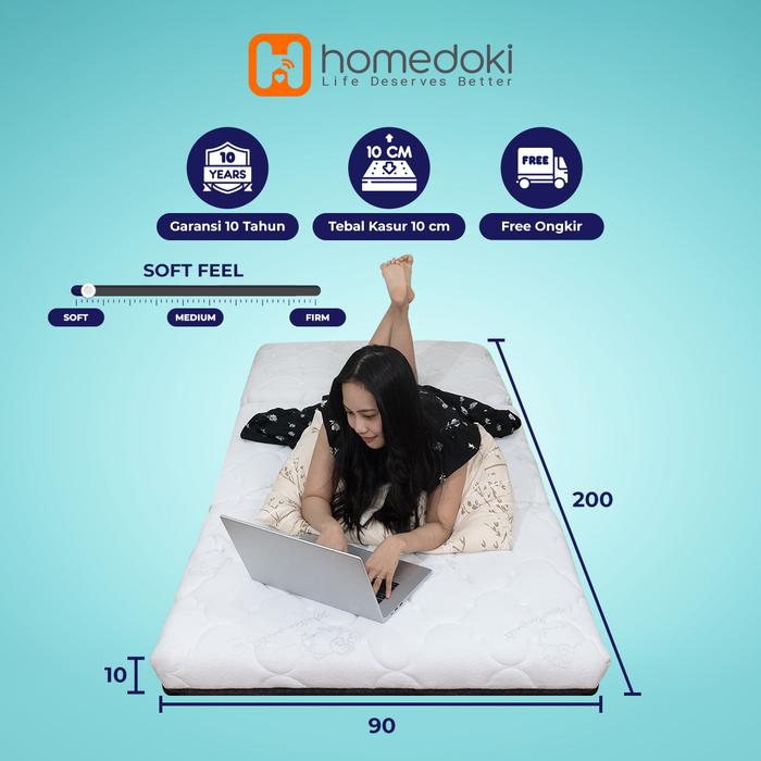 Gambar Homedoki Trio/Kasur Busa Lipat Lantai/Kasur Gulung/Travel Mattress - Medium Feel dari Homedoki Medan Store undefined Tokopedia