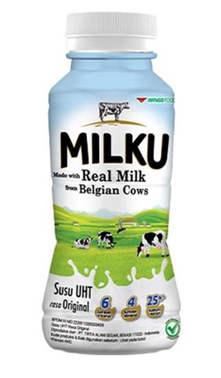 Gambar Milku Susu Cair UHT botol 200 ML - Original dari Viyas Mart undefined Tokopedia