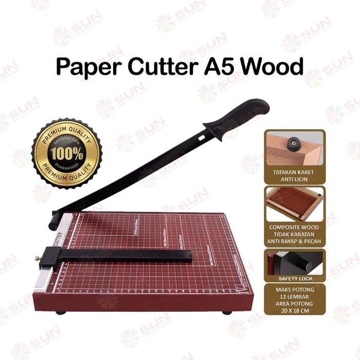 Gambar [ langsung kirim ] paper cutter mini a5 ( alat potong kertas / mesin - A5 Wood (Kayu), Surabaya dari CleanKick undefined Tokopedia