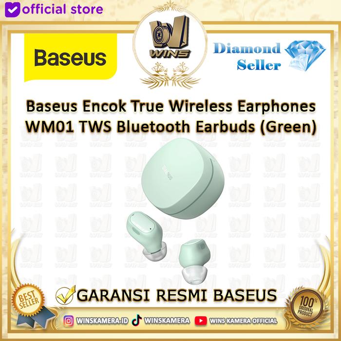 Gambar Baseus Bowie WM01 True Wireless Earphones TWS Bluetooth Earbuds - Green dari WINS OFFICIAL STORE undefined Tokopedia