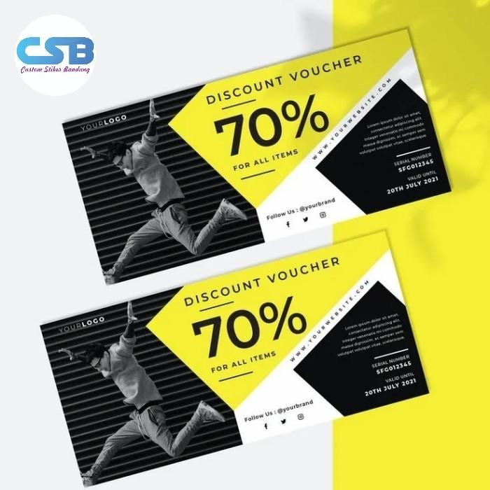 Gambar Cetak Voucher Diskon Gift Card Bahan Art paper 1 Hari Jadi - 3x6 dari Custom stiker Bandung undefined Tokopedia