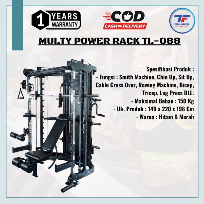 Jual Alat Fitness Multi Power Rack TL 088 Smith Machine total