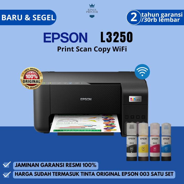 Gambar Printer Epson Ecotank L3250 A4+ WiFi Print Scan Copy Garansi Resmi - Tanpa hadiah dari Kings printer undefined Tokopedia