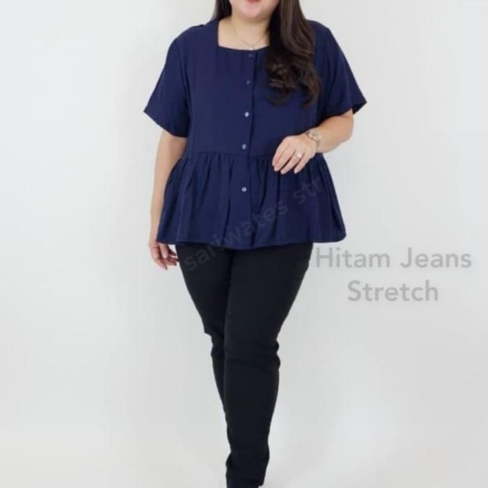 Gambar Celana Jeans Jumbo Wanita Stretch Bigisize Celana Panjang Cewek 36 37 38 39 40 41 42 43 44 45 46 - Hitam, S dari Sariwates Jumbo Fashion undefined Tokopedia