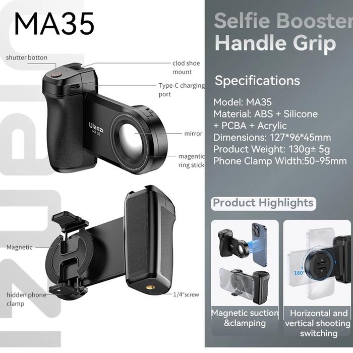 Gambar JJC Magnetic Grip MSG-P1 - Handgrip DSLR for Smartphone with Bluetooth - Ulanzi dari mayemarts undefined Tokopedia