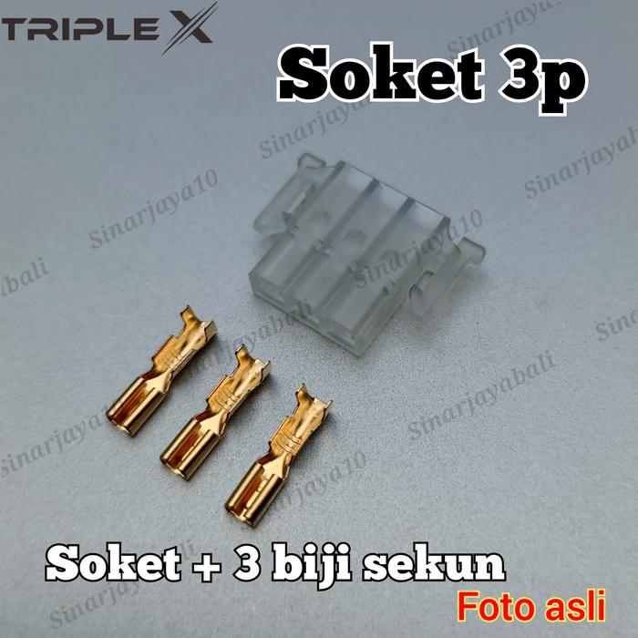 Jual soket tombol on off lampu motor 3titik 4titik 3pin 4pin socket ...