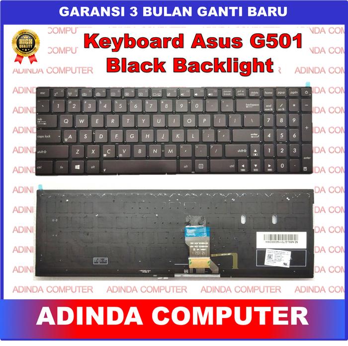 Gambar Keyboard Asus ROG G501 G501J G501JW G501V G501VW Non Backlight - BLACK BACKLIGHT dari Adinda Computer undefined Tokopedia
