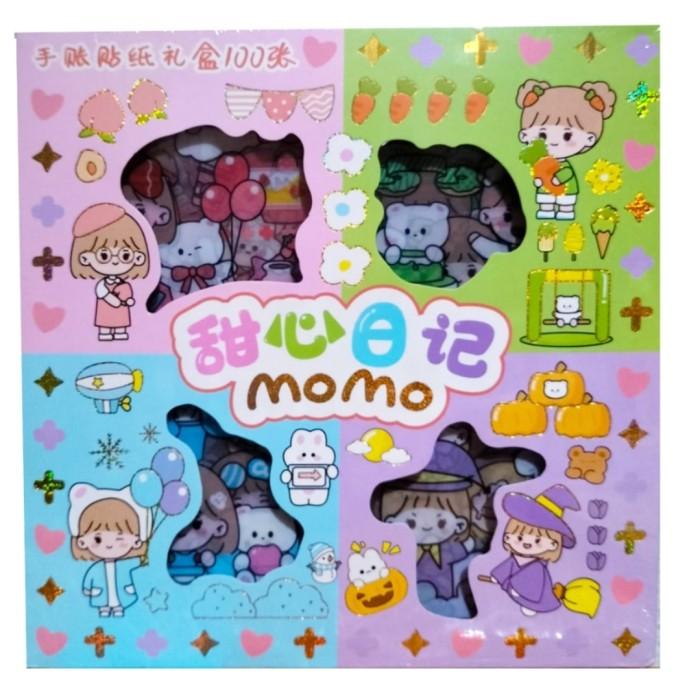 Gambar STICKER MOMO RAINBOW READY 4 WARNA 1BOX ISI 100PCS - MOMO RAINBOW dari Rich Matrix undefined Tokopedia