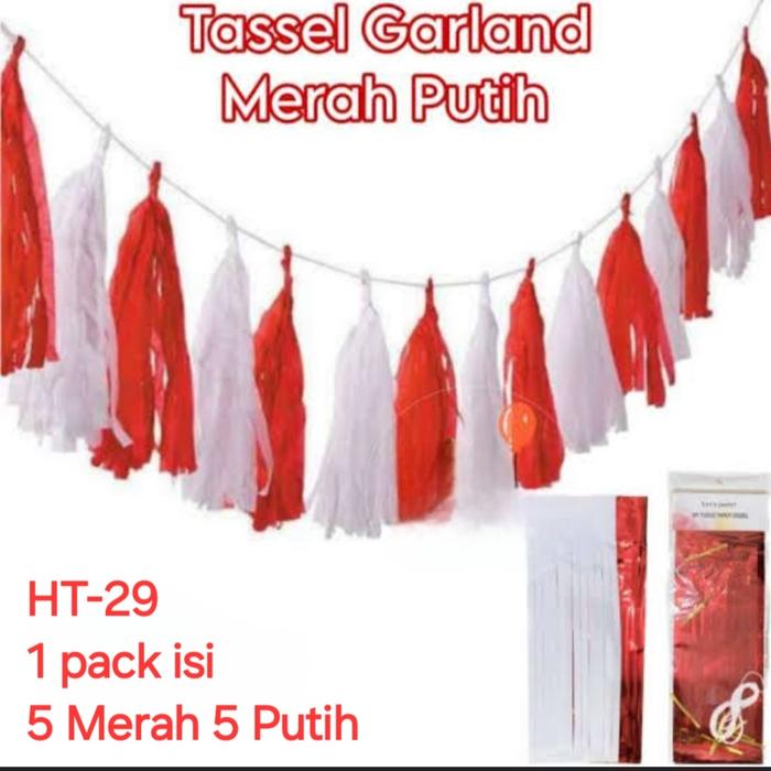 Gambar Dekorasi Merah Putih 17 Agustus Hari Raya Kemerdekaan Lampion Kertas Lipat Garland Tinsel Bendera Indonesia Murah Grosir - HT29 RUMBAI 3M dari MadisonShop undefined Tokopedia