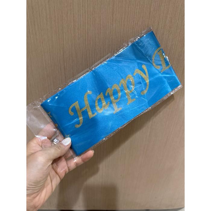Gambar SELENDANG SELEMPANG HAPPY BIRTHDAY - Biru dari tokohalloween undefined 4 Tokopedia