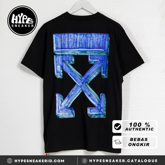 Gambar Kaos OFF WHITE 3D MARKER BLUE BLACK Tshirt 100% ORIGINAL - M dari HYPESNEAKER.IDN undefined Tokopedia