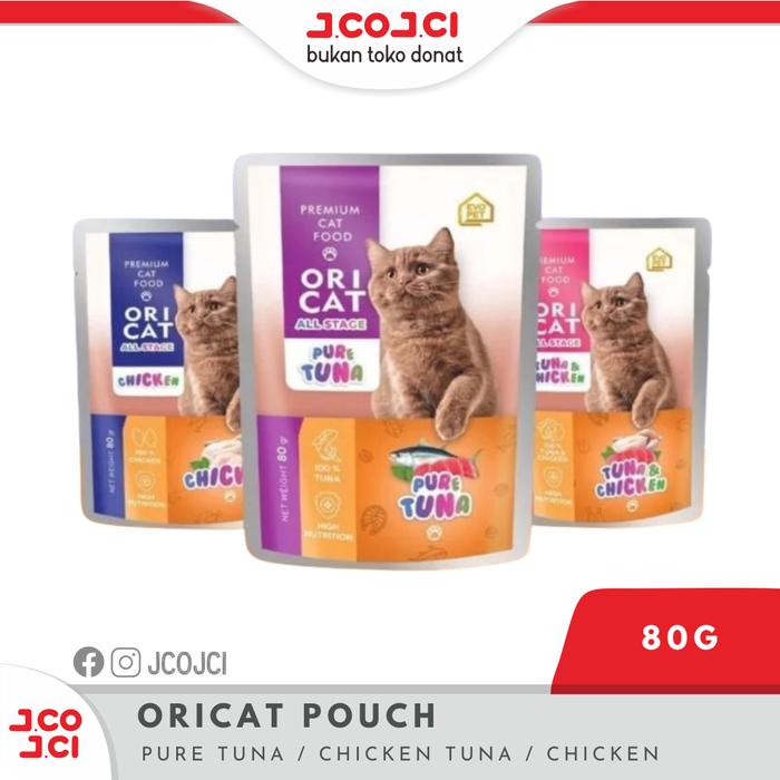 Gambar Ori Cat Pouch / Oricat Sachet 80 g - Makanan Kucing - Chicken dari JCO JCI undefined Tokopedia