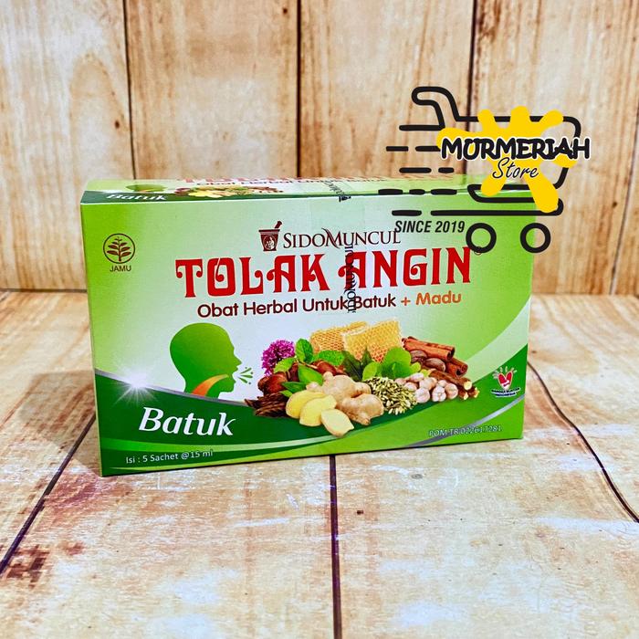 Gambar Tolak Angin BATUK box 5 sachet - Obat Herbal untuk Batuk & Melegakan tenggorokan + Madu SidoMuncul dari Murmeriah Store undefined Tokopedia