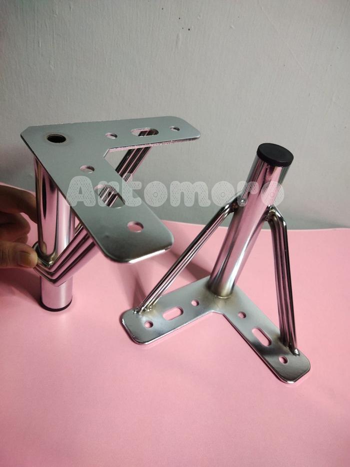 Gambar Kaki Sofa / Stabil Besi untuk Furniture (Meubel) II Kaki Segitiga Besi 15Cm - SiIver dari Artomoro Busa undefined Tokopedia