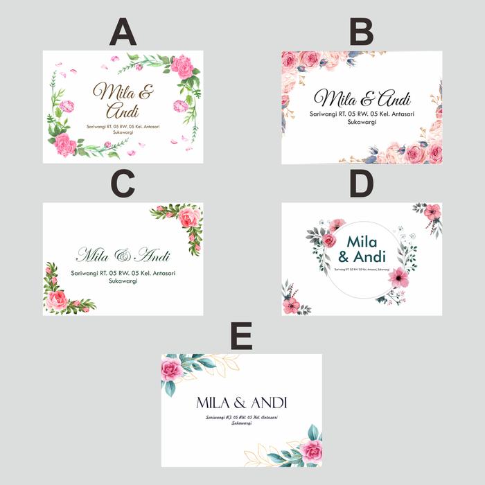 Gambar (isi 100 lbr) Cetak Amplop Kondangan Custom Nama & alamat | Wedding Envelope Amplop sumbang | amplop custom nama | Amplop Nikahan Kostum - A-E dari Kapita Digital undefined Tokopedia