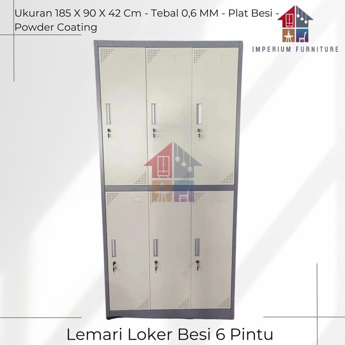 Jual Loker Besi 6 Pintu / Loker Besi / Loker Sekolah / Loker Karyawan ...