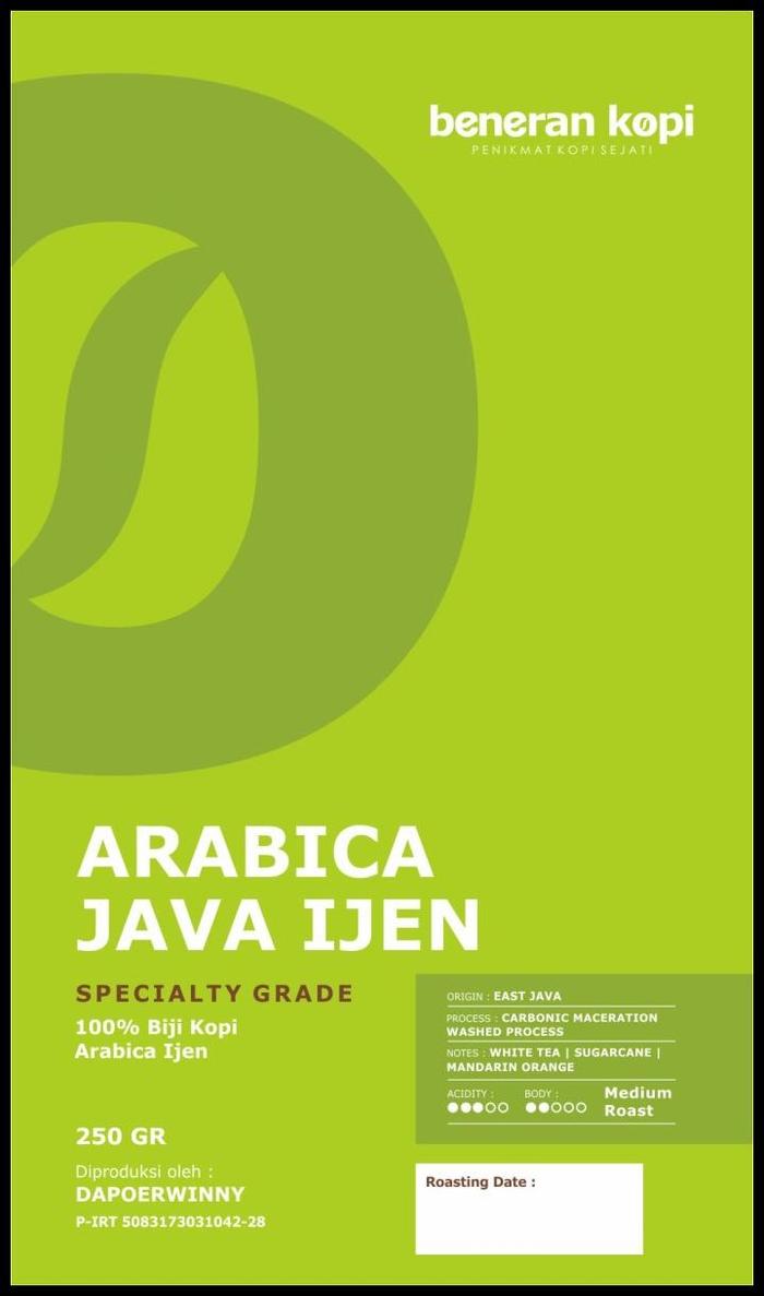 Gambar Beneran Kopi Arabica 100% Java Ijen Specialty Grade Single Origin Best - 250gr, Biji Kopi dari VT STOREE undefined 5 Tokopedia
