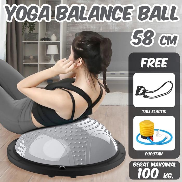 Jual Bosu Ball/ Balance pad/ Balance step Grey -58cm Kota
