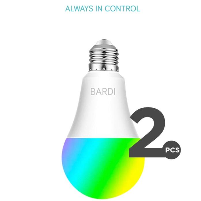 Gambar [2 PCS] BARDI Smart LED Light Bulb RGBWW 9W Wifi Wireless IoT Terlaris dari shankara officiall undefined Tokopedia