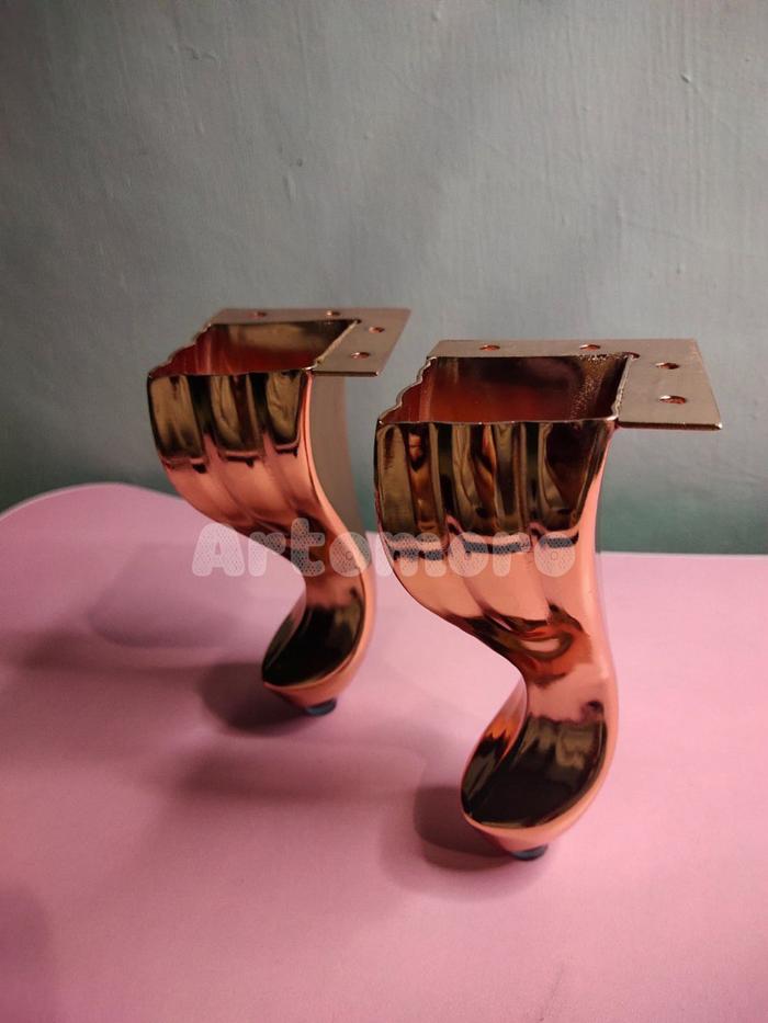 Gambar Kaki Sofa / Stabil Besi untuk Furniture (Meubel) II Kaki Besi Antik / Unik 15Cm - Rose GoId dari Artomoro Busa undefined Tokopedia