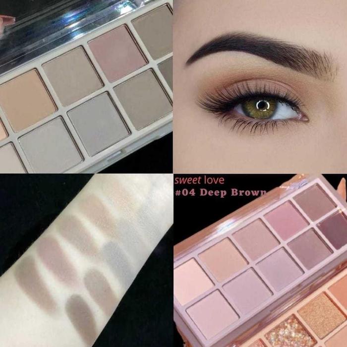 Gambar Eyeshadow Korean Look Sweet by Simolla 10 warna pigmented - 04 DEEP BROWN dari jsuenndfashion undefined Tokopedia