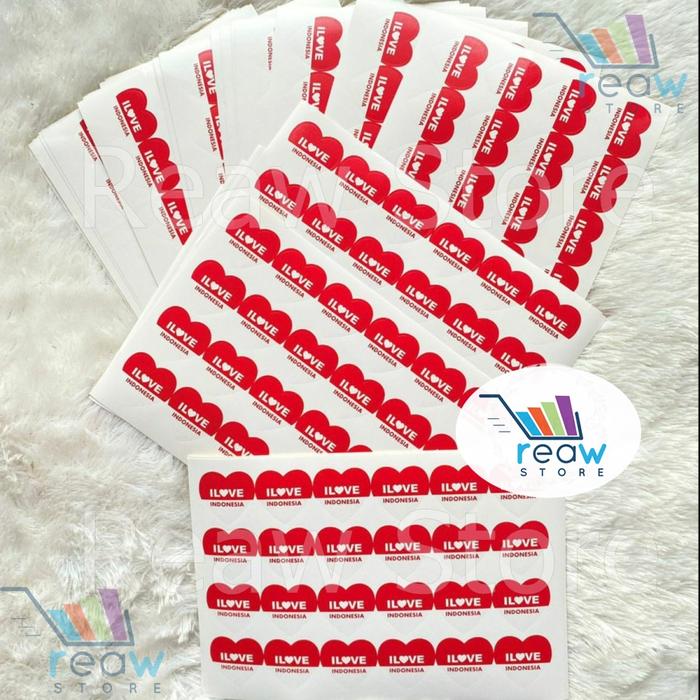 Gambar Sticker / Stiker Pipi Muka Tangan Bendera Merah Putih I Love Indonesia - Love dari REAW STORE undefined Tokopedia
