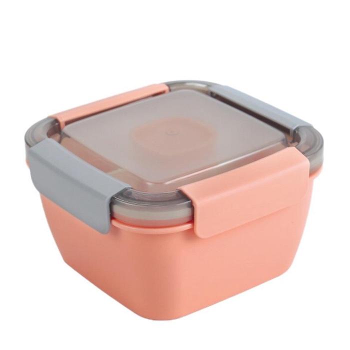 Gambar GTT Kotak Bekal 2 Tingkat 1100Ml Free Sendok Bento Lunch Box - PEACH dari Grosir Termurah Tercepat undefined Tokopedia