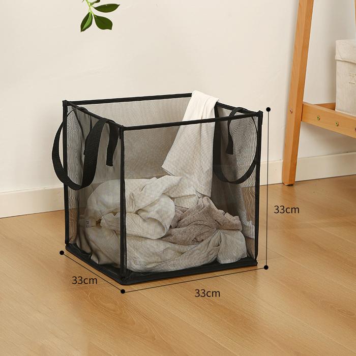 Gambar Keranjang Laundry Bag Tempat Baju Pakaian Kotor Tas Cucian Laundry Basket Lipat Serbaguna - Hitam-1 Tingkat dari Homecart Store Kota Tangerang Tokopedia