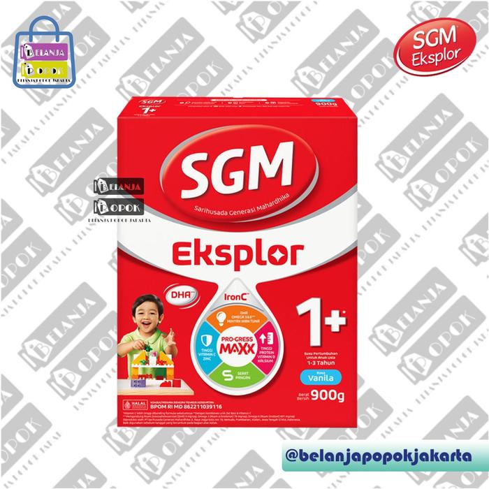 Gambar SGM 1+ VANILA 900 G EKSPLORE 1-3 TAHUN SUSU FORMULA BUBUK ANAK BAYI dari BelanjaPopokJakarta undefined Tokopedia