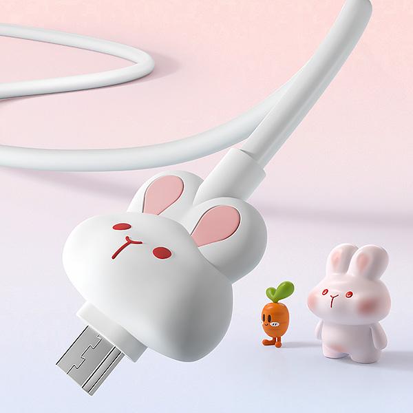 Gambar ROBOT Data Cable RPM100/RPL100/RPC100 Rabbit White 2.4A 100cm Original - Garansi 1 Tahun - RPM100 dari ROBOT Audio Indonesia undefined Tokopedia