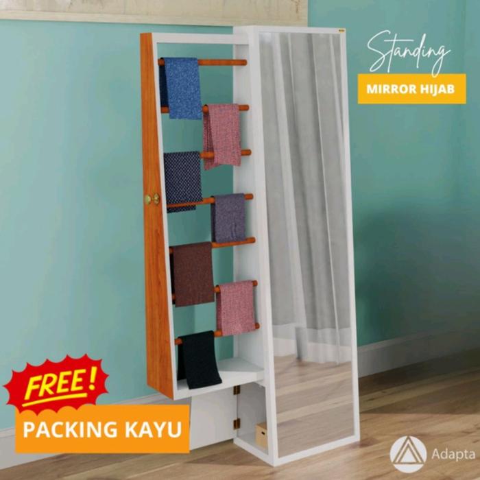 Gambar Lemari Cermin Berdiri Standing Mirror Berkualitas - Hijab dari BEST FURNITURE JAKARTA undefined Tokopedia
