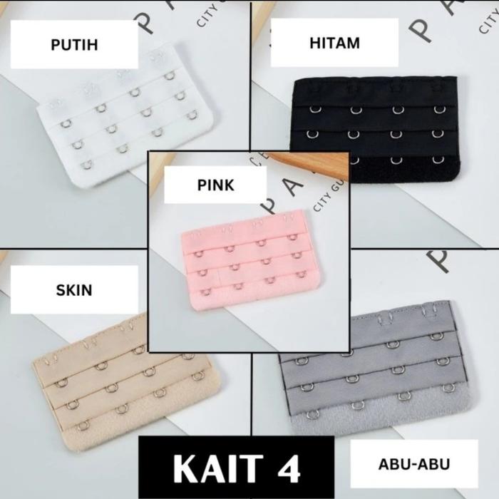 Gambar Bra Extension Kait 2, 3, 4 - Sambungan Bra Bahan Import - Penyambung Kaitan Bra Bh - KAIT 4, KREM dari Aurel Babyshop undefined Tokopedia