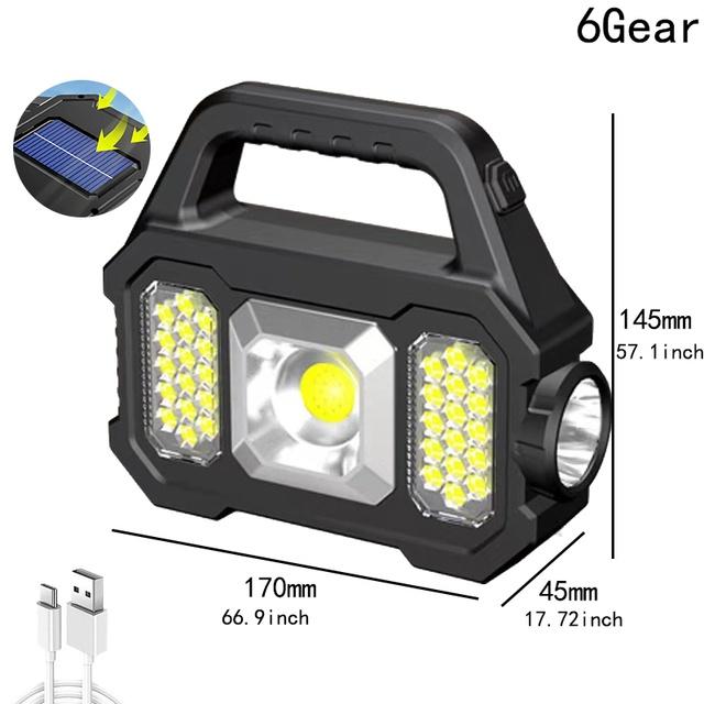 Gambar Lampu Camping Led Solar Emergency Worklight / Lampu Kerja COB Outdoor - Silver dari Lampu Surya Official undefined Tokopedia