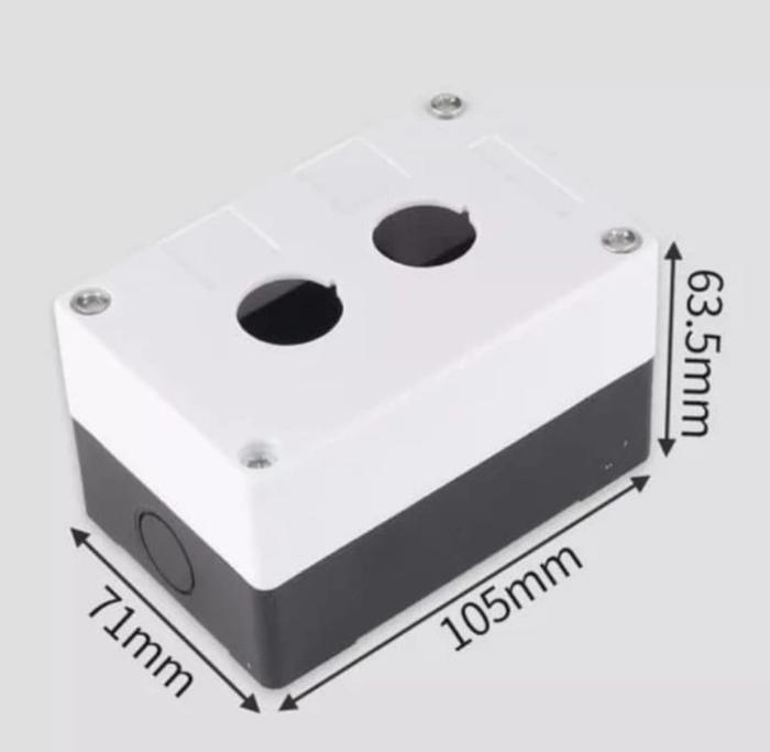 Gambar Kontrol Box Push Button Control Box Kotak Tombol Emergency 22mm - 2 Lubang, Putih dari Aufa Dinamika Elektrik undefined Tokopedia