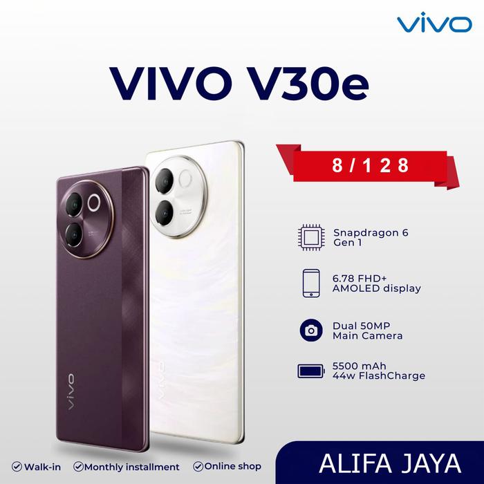 Gambar Vivo V30e 5G Ram 8/128 & 8/256 GB New Original AMOLED Chipset Snapdragon 6 Gen 1 - Garansi Resmi - Ram 8/128 GB dari ALIFA JAYA STORE undefined Tokopedia