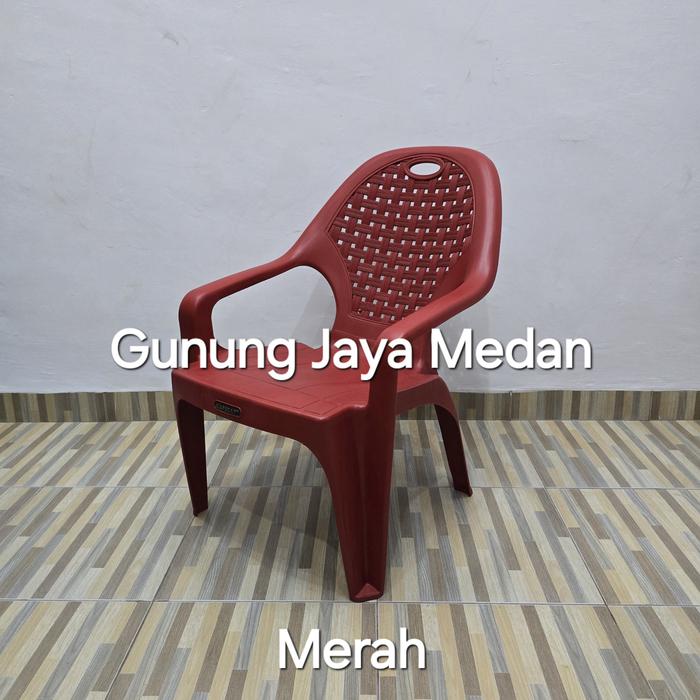 Gambar Kursi Santai Napolly Tikar Tebal Kuat Bisa Ditumpuk Mudah Dibersihkan N910 - Merah dari GJ.Medan undefined Tokopedia