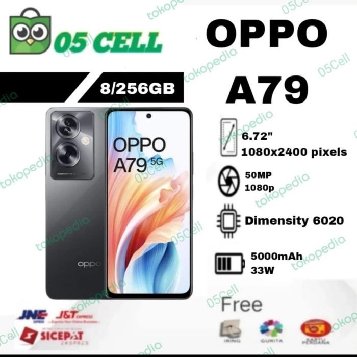 Gambar Oppo a79 5g 8/256gb garansi resmi -SMARTPHONE - Hitam dari 05Cell undefined Tokopedia
