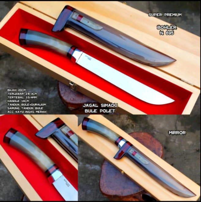 Gambar PISAU JAGAL SEMBELIH BAJA BOHLER N695 HANDLE TANDUK BULE SUPER TAJAM - Polet bule dari SUPER KATANA ID undefined Tokopedia