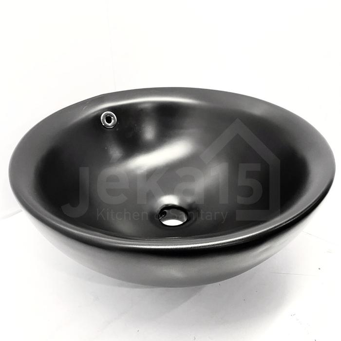 Gambar Wikea K26 Wastafel Mangkok | Wastafel Meja Bulat - Body Only, Grey dari JEKA15 Kitchen & Sanitary undefined Tokopedia